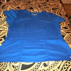 Greys Anatomy Blue Scrub Top